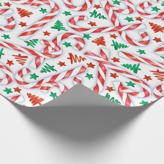 Candy Cane Sweetness Cadeaupapier (Hoek)