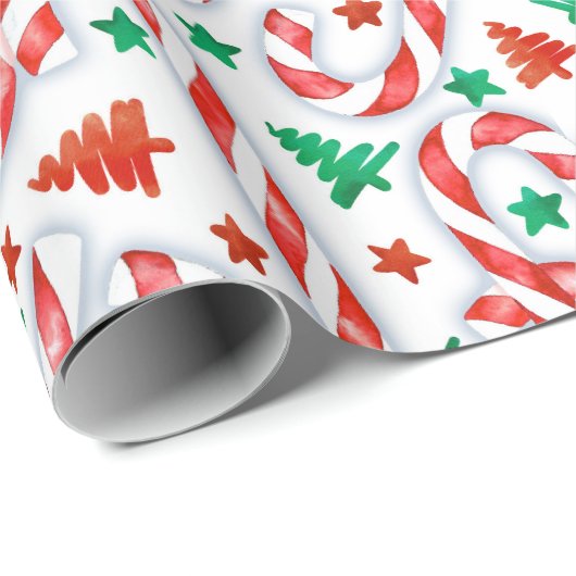 Candy Cane Sweetness Cadeaupapier (Rol Hoek)
