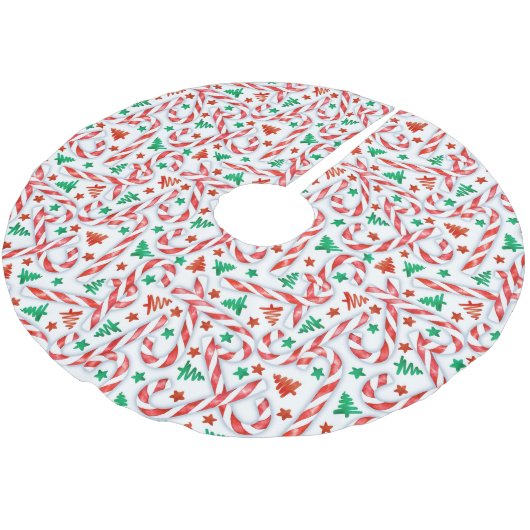 Candy Cane Sweetness Kerstboom Rok (Gekanteld)