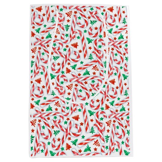 Candy Cane Sweetness Medium Cadeauzakje (Voorkant)