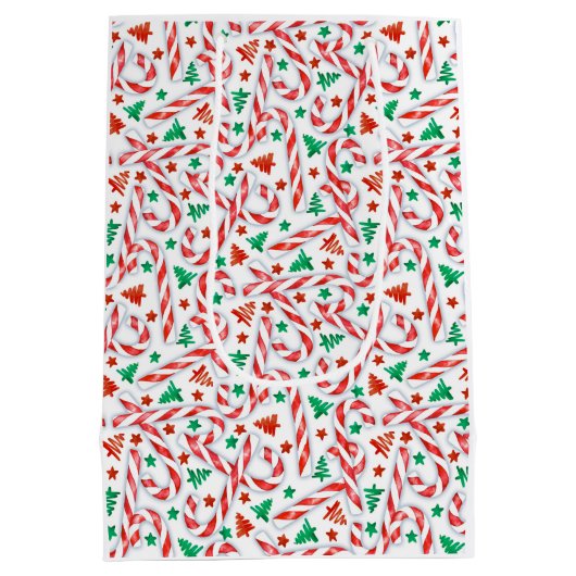 Candy Cane Sweetness Medium Cadeauzakje (Achterkant)
