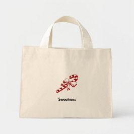 Candy Cane Sweetness Mini Tote Bag