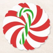 Candy cane swirl kartonnen onderzetters (Voorkant)