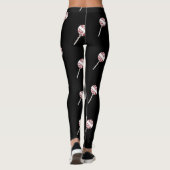 Candy Cane Swirl-kerstlollipop-patroon Leggings (Achterkant)