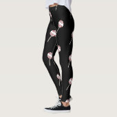 Candy Cane Swirl-kerstlollipop-patroon Leggings (Links)