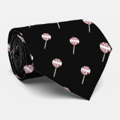 Candy Cane Swirl-kerstlollipop-patroon Stropdas (Opgerold)