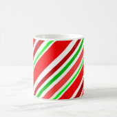 Candy Cane Swirl Rood Groen Wit Strepen Feestelijk Koffiemok (Center)