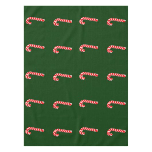 Candy Cane Tablecloth 52 x 70 inch Tafelkleed (Voorkant)
