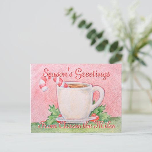 Candy Cane Tea Briefkaart (Staand voorkant)