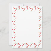 Candy Cane tekeningen in rood groen wit uitnodigin Kaart (Voorkant)