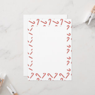 Candy Cane tekeningen in rood groen wit uitnodigin Kaart