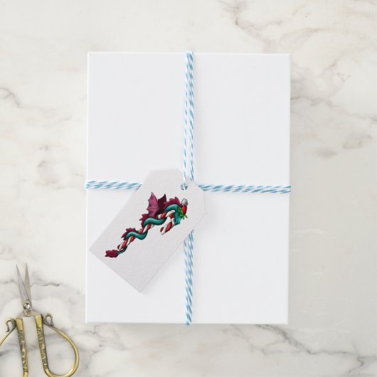 Candy Cane Thief Cadeaulabel (Met Touw)
