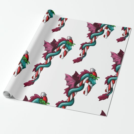 Candy Cane Thief Cadeaupapier (Uitgerold)