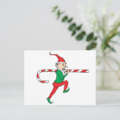 Candy Cane Thief Gnome Briefkaart (Staand voorkant)