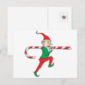 Candy Cane Thief Gnome Briefkaart (Voorkant / Achterkant)