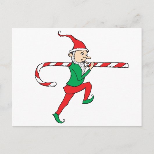 Candy Cane Thief Gnome Briefkaart (Voorkant)