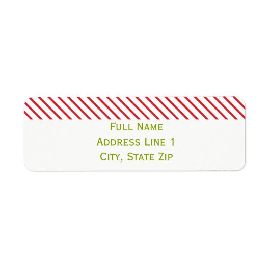 Candy Cane Top Vakantie retour adres label (Voorkant)