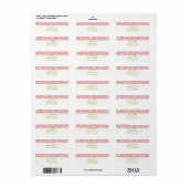 Candy Cane Top Vakantie retour adres label (Full Sheet)