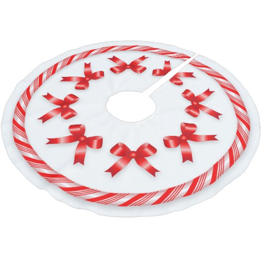 Candy Cane Tree Skirt Kerstboom Rok (Gekanteld)
