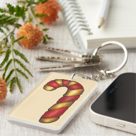 Candy Cane Twist met Kerstmis Cookie Holiday Bakin Sleutelhanger