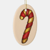 Candy Cane Twist Peppermint kerstkoekje Keramisch Ornament (Rechts)