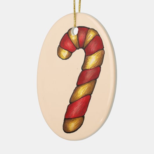 Candy Cane Twist Peppermint kerstkoekje Keramisch Ornament (Links)