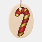 Candy Cane Twist Peppermint kerstkoekje Keramisch Ornament (Voorkant)