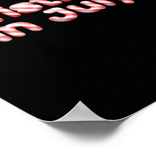 Candy Cane Tygraphy Christmas In July T Shirt  Poster (Hoek)