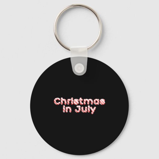Candy Cane Tygraphy Christmas In July T Shirt Sleutelhanger (Voorkant)