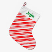 Candy Cane Vakantie Xmas 4Jojo (naam) Grote Kerstsok (Voorkant (Hangend))