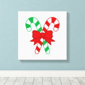 Candy Cane Verpakt Canvas (Insitu (Houten vloer))