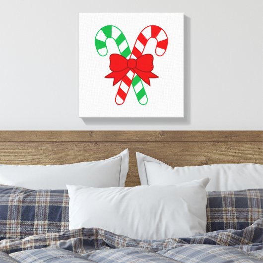 Candy Cane Verpakt Canvas (Insitu (Slaapkamer))