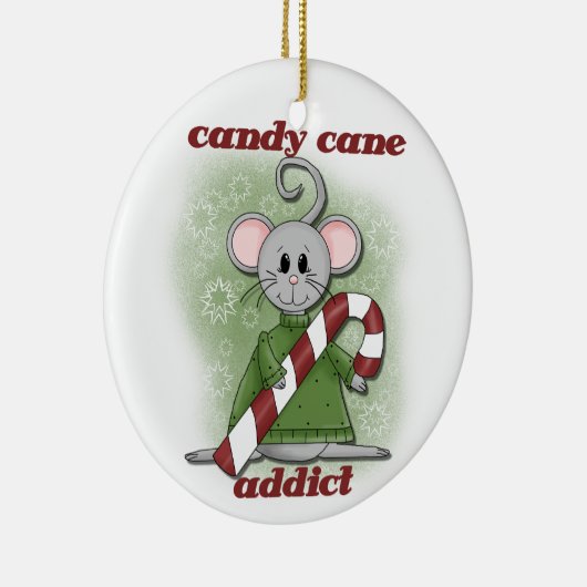Candy Cane Verslaafd Kerst Keepsake Ornament (Rechts)