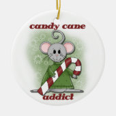 Candy Cane Verslaafd Kerst Keepsake Ornament (Voorkant)