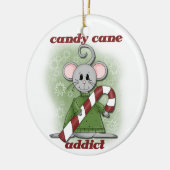 Candy Cane Verslaafd Kerst Keepsake Ornament (Links)