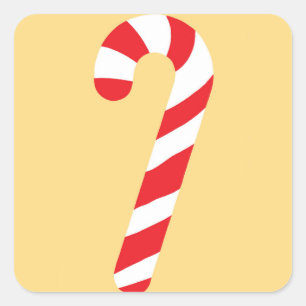 Candy Cane Vierkante Sticker