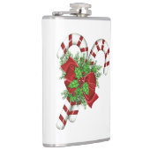 Candy Cane Vinyl Omwikkelde Flask Heupfles (Rechts)