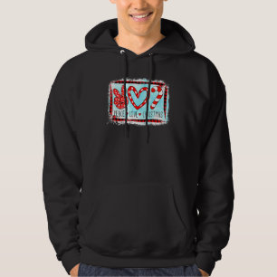 Candy Cane Vrede Liefde Kerstman Santa Hoed Nog St Hoodie