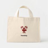 Candy Cane Vriendschap Mini Tote Bag (Voorkant)