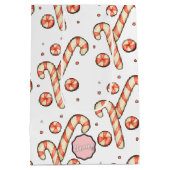 Candy Cane - Vrolijk Kerstfeest Medium Cadeauzakje (Achterkant)