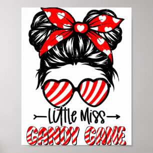 Candy Cane Wanordelijke Knot Meisje Kerstmis Xmas Poster