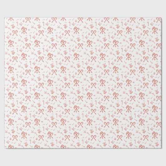 Candy Cane Warboel Cadeaupapier (Zoom)