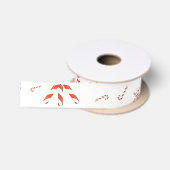 Candy Cane Warboel Satijnen Lint (Spoel)
