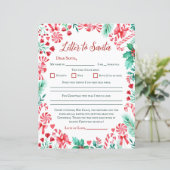 Candy Cane Waterverf Kinder brief aan de Kerstman (Staand voorkant)