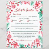 Candy Cane Waterverf Kinder brief aan de Kerstman (Voorkant)