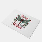 Candy Cane Wings Dragonfly Deurmat (Schuin)