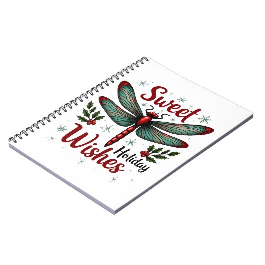 Candy Cane Wings Dragonfly Notitieboek (Linkerzijde)