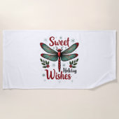 Candy Cane Wings Dragonfly Strandlaken (Voorkant)