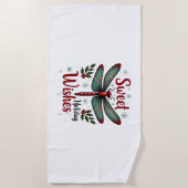 Candy Cane Wings Dragonfly Strandlaken (Voorkant)