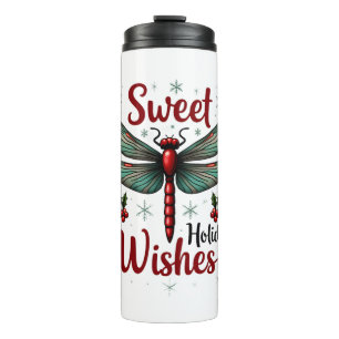Candy Cane Wings Dragonfly Thermosbeker